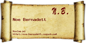 Noe Bernadett névjegykártya