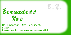 bernadett noe business card